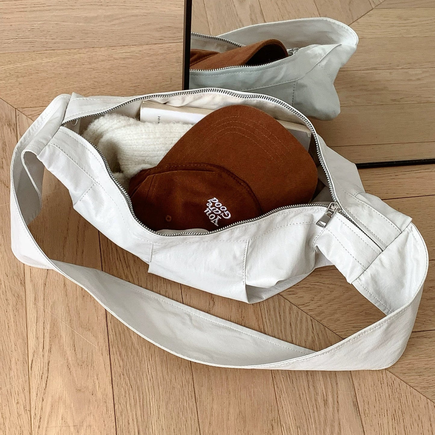 Borsa per croissant in pelle cerata