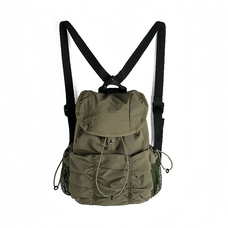 Casual Nylon Pleated Backpack