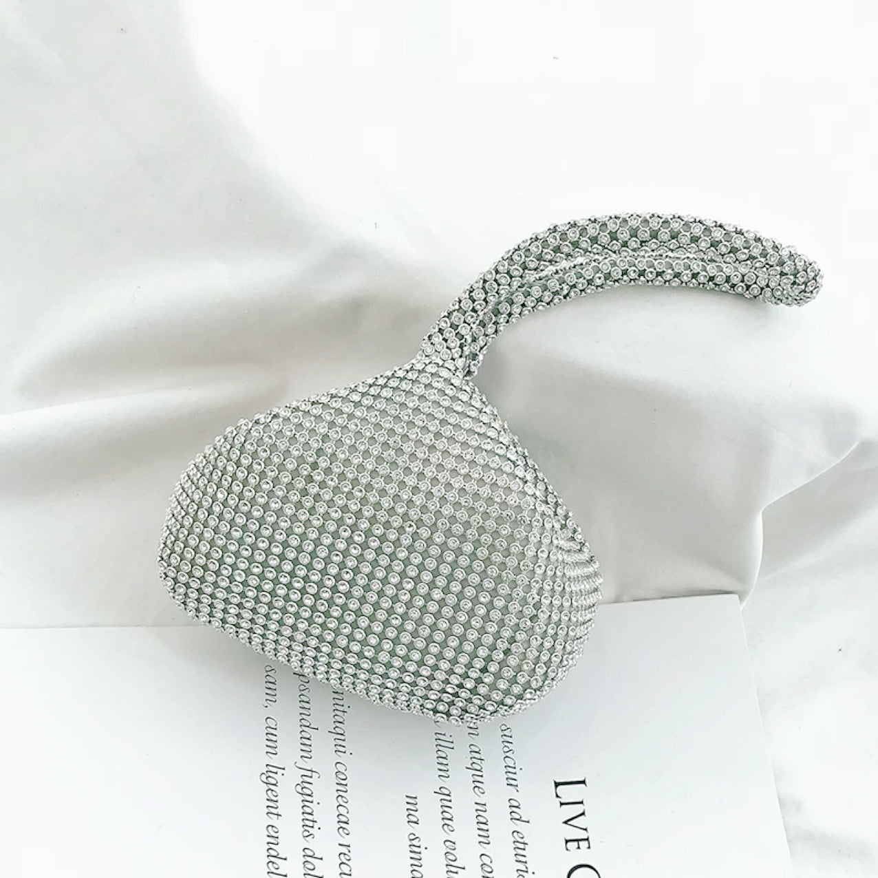 Mini borsa da festa con diamanti