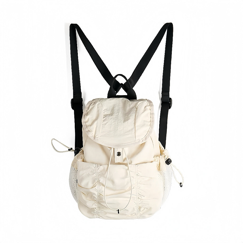 Casual Nylon Pleated Backpack