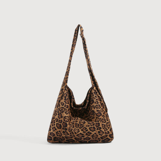 Leopard Allure Slouchy Tote Bag