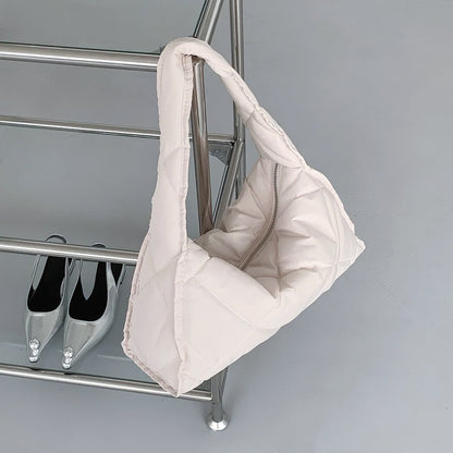 Borsa trapezio trapuntata a rombi