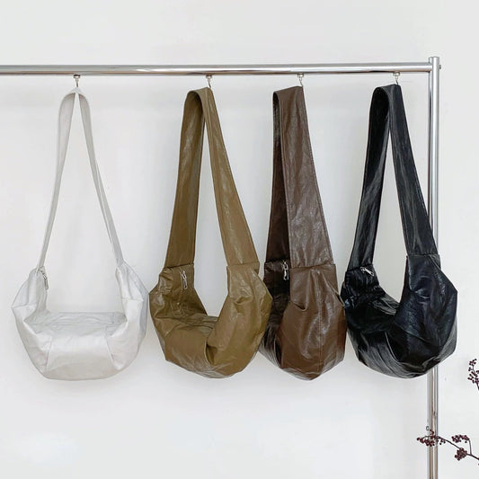 Borsa per croissant in pelle cerata