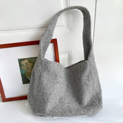Borsa tote accogliente in lana