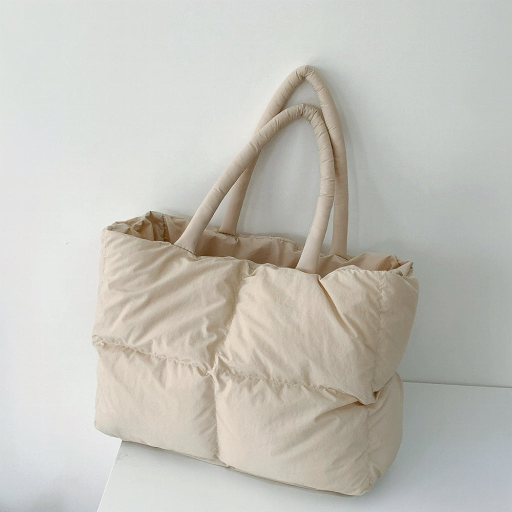 Borsa tote imbottita in nylon