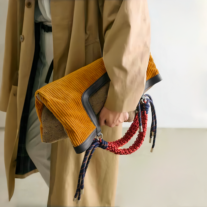Borsa tote in velluto a coste Gentle Beam di design