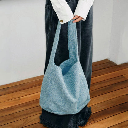 Borsa tote accogliente in lana