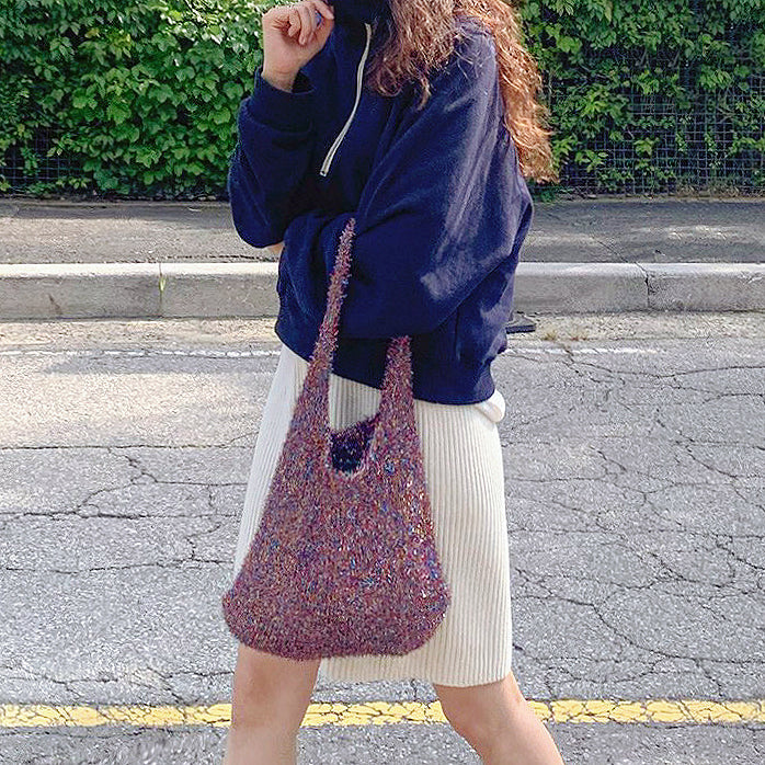 Glitzernde Häkeltasche