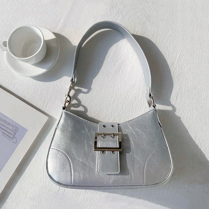Borsa a tracolla Hobo in pelle con fibbia 