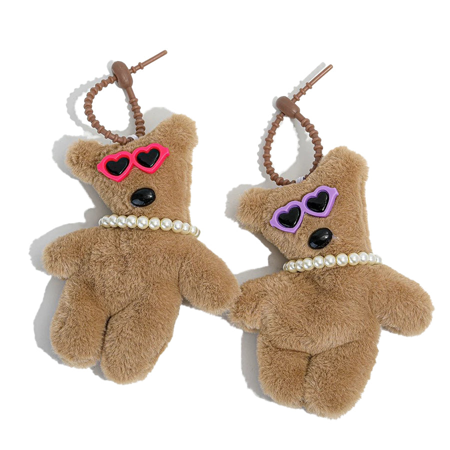 Tilted Sunglasses Bear Bag Charm