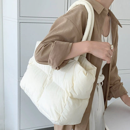 Borsa tote imbottita in nylon