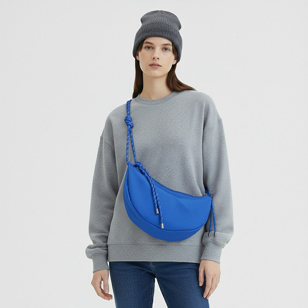 Casually Knotted Sling Nylon Crossbody Bag