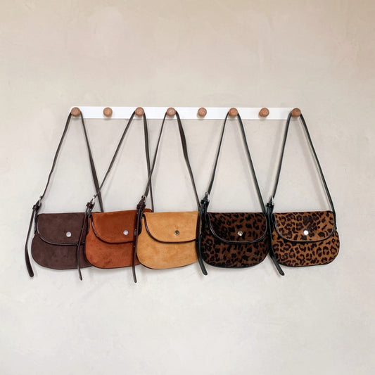 Mini Suede Saddle Bag