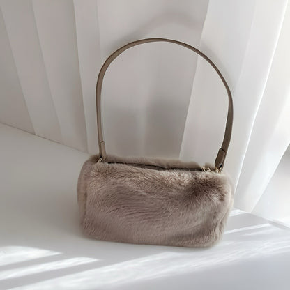 Mini-Baguette-Tasche aus Lammfell