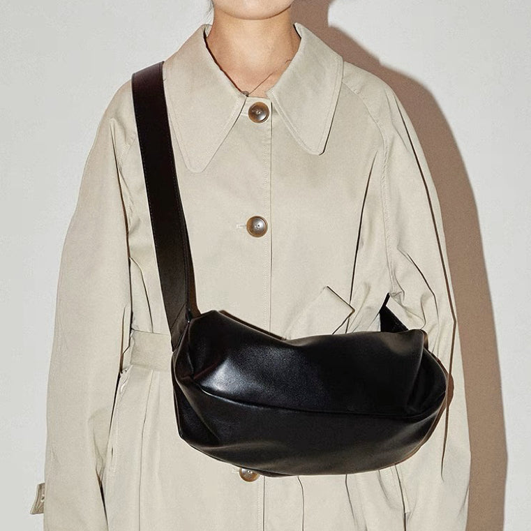 Borsa Baguette in morbida pelle