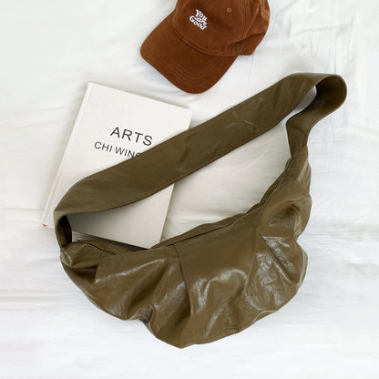 Borsa per croissant in pelle cerata