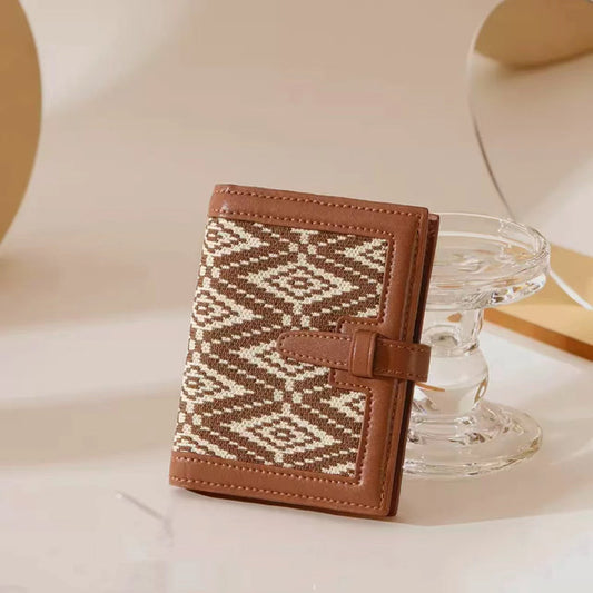 Front view of Bohemia Small Wallet, great for everyday carry and travel.