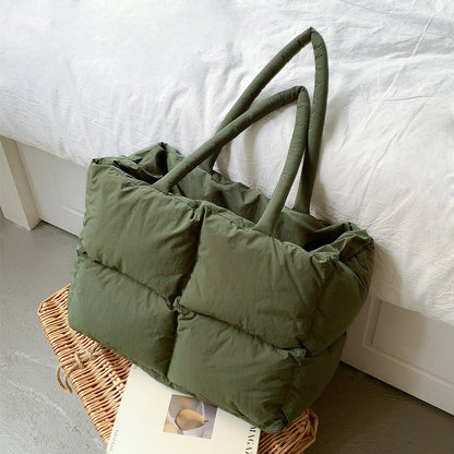Borsa tote imbottita in nylon