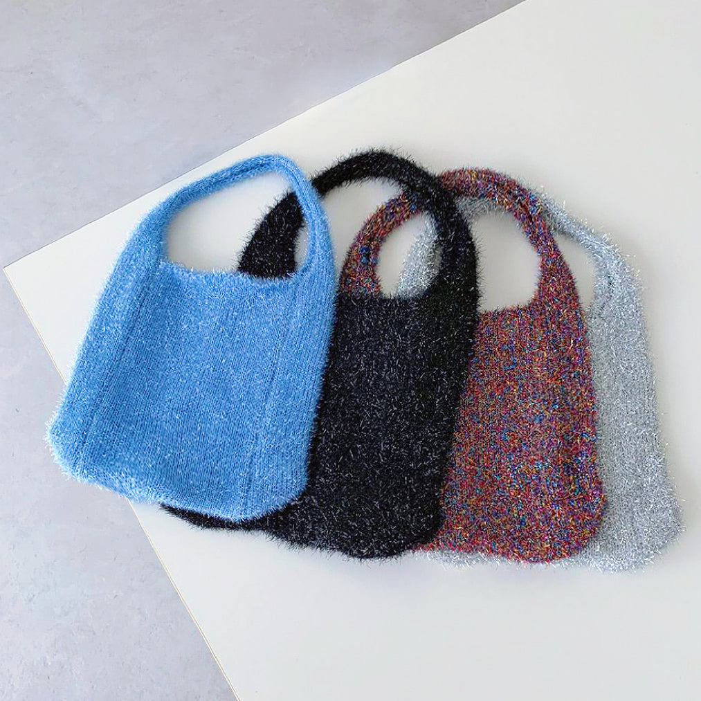 Glitzernde Häkeltasche