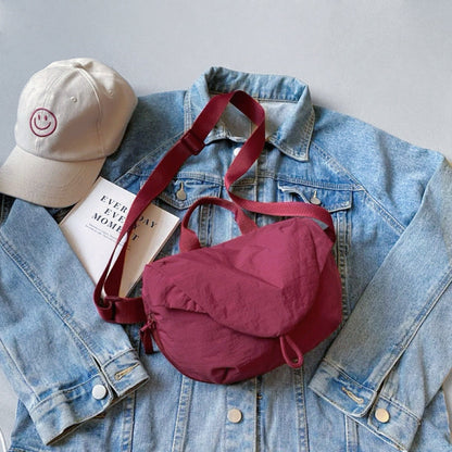 Borsa a tracolla casual stropicciata