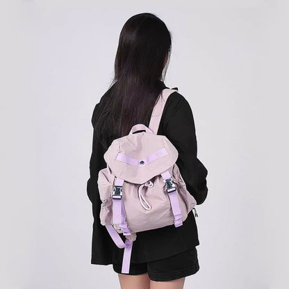 Close-up of Ultralight Urban Daily Backpack in purple, great for everyday carry and travel.